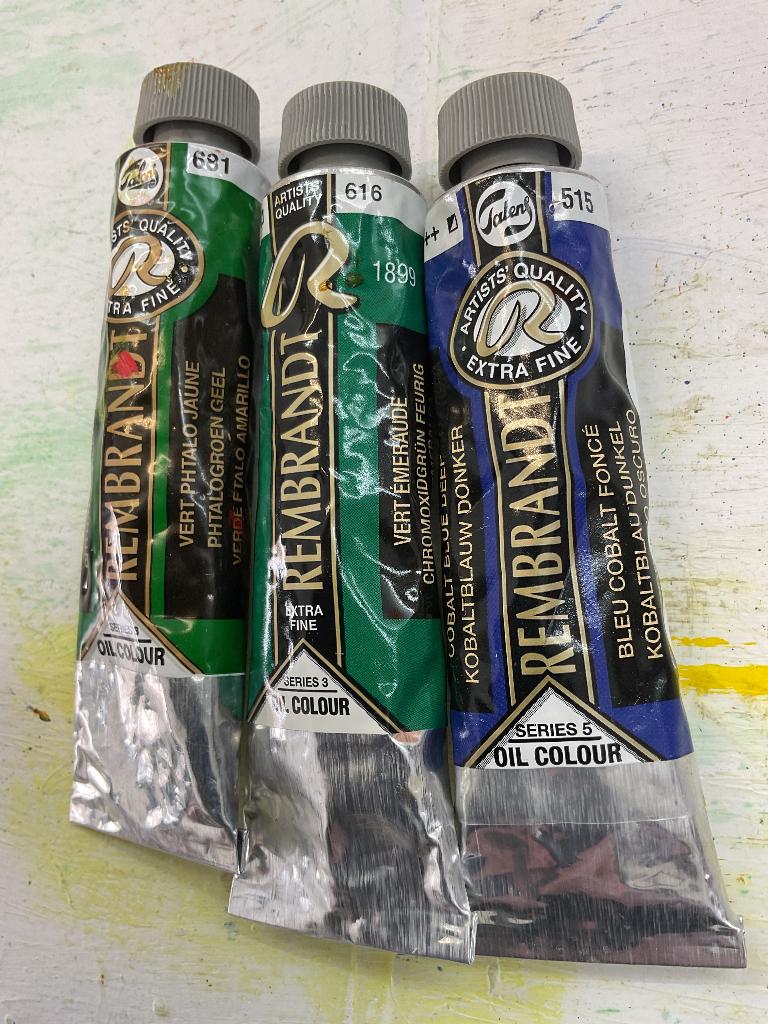 3x Rembrandt olieverf 40 ml tubes, Hobby en Vrije tijd, Verzenden, Zo goed als nieuw, Olieverf
