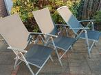 3 Tuin -of balkon stoeltjes., Tuin en Terras, Ophalen, Gebruikt, Metaal