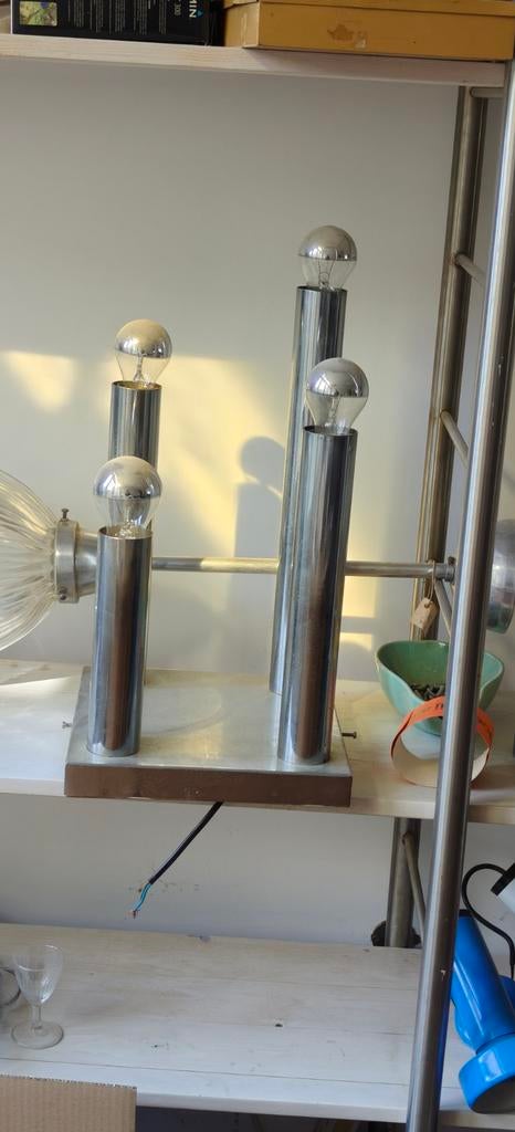 Vintage Chrome "Space Age" Tafellamp – Jaren '70, Ophalen