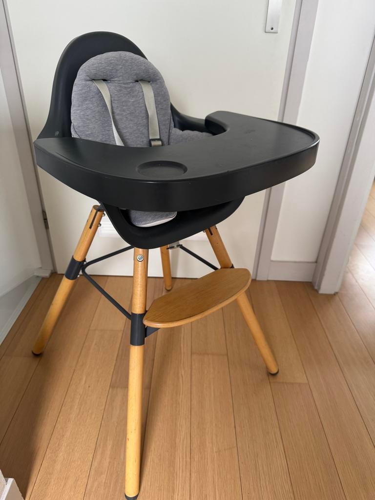 Kinderstoel Childhome Evolu antraciet/goede staat, Ophalen, Gebruikt, Meegroeistoel, Aanschuifbaar