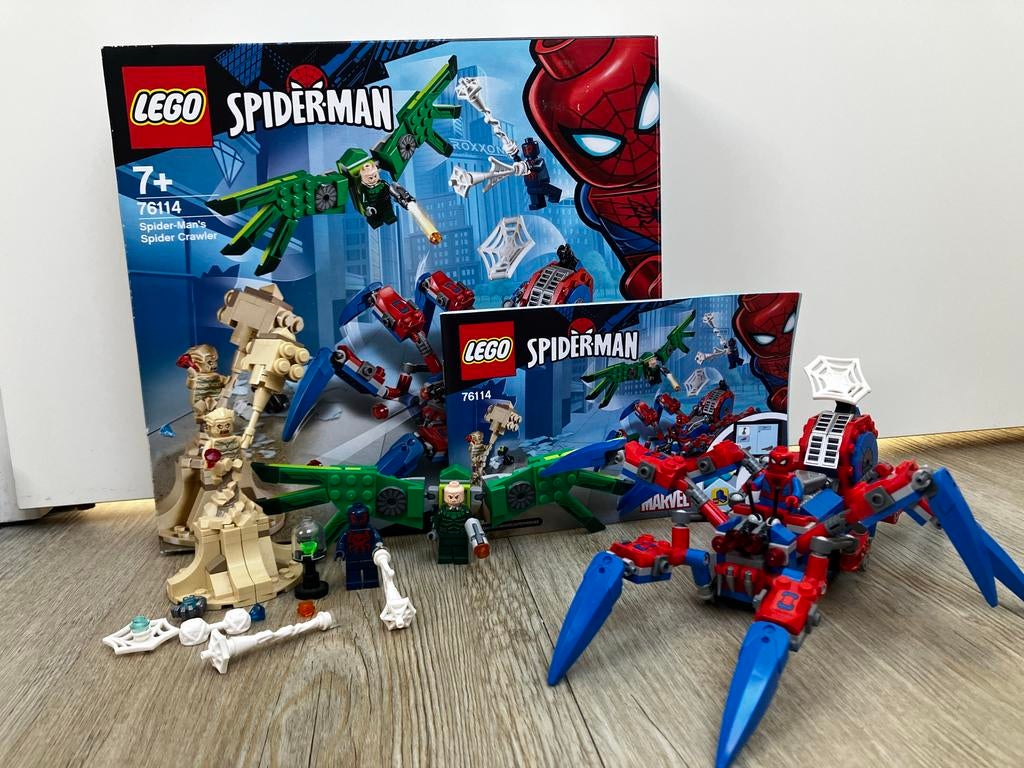 Lego Marvel Spider-Man Spider Crawler 76114 compleet, Marvel, Lego, Ophalen of Verzenden, Zo goed als nieuw