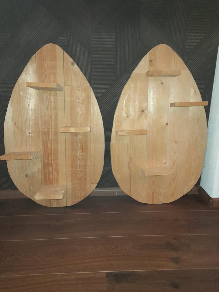 Houten paaseieren wanddecoratie. 97x57 cm., Ophalen, Zo goed als nieuw