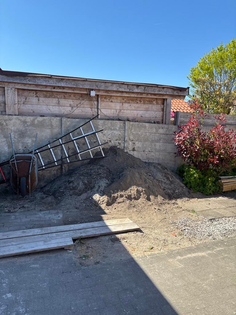 Gratis zand inclusief puin - 3 m³, Tuin en Terras, Zand, Ophalen, Gebruikt, Ophoogzand