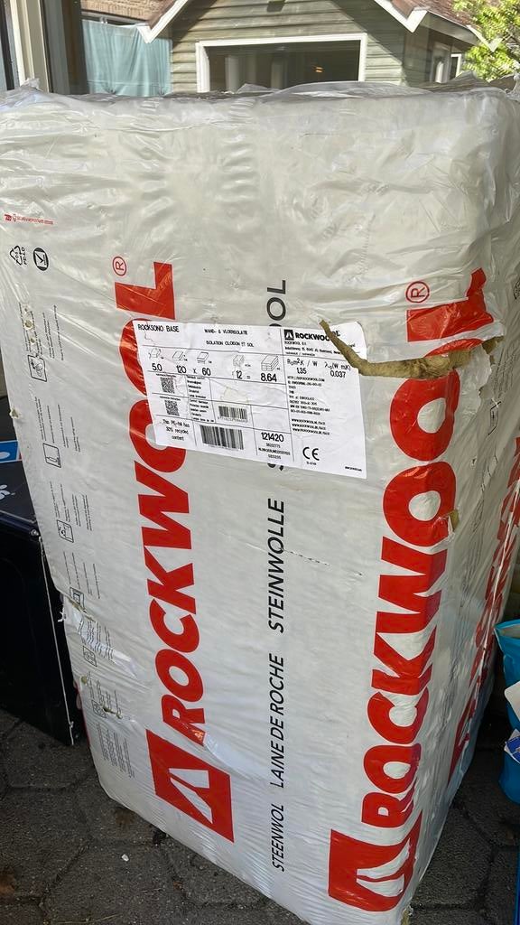 Rockwool isolatie - rock sono base, Doe-het-zelf en Verbouw, Isolatie en Afdichting, Ophalen, 4 tot 8 cm, Muurisolatie, Steenwol