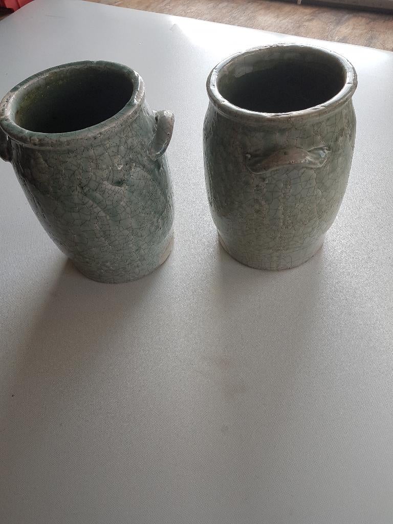 keulse pot de luxe, 2 stuks, Overige kleuren, Aardewerk of Porselein, Ophalen of Verzenden, Zo goed als nieuw