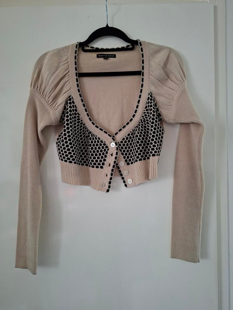 Watcher gebreid vestje maat 40, Kleding | Dames, Maat 38/40 (M), Beige, Ophalen of Verzenden, Zo goed als nieuw
