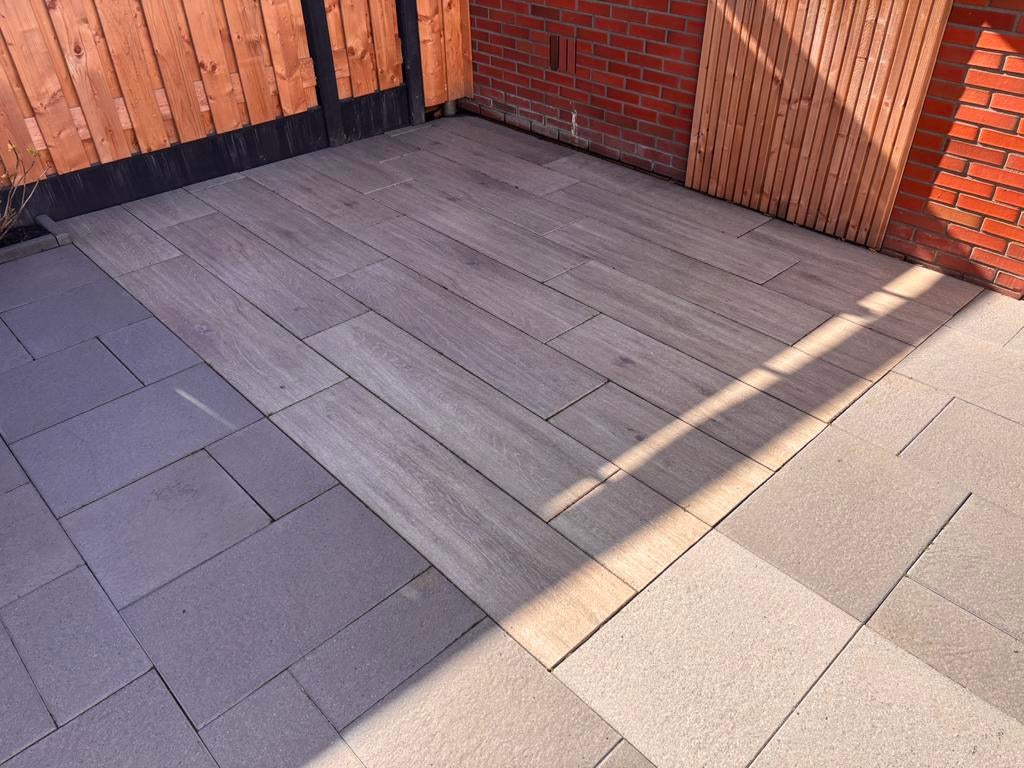 Houtlook tuintegels, Ophalen of Verzenden, Zo goed als nieuw, Overige materialen