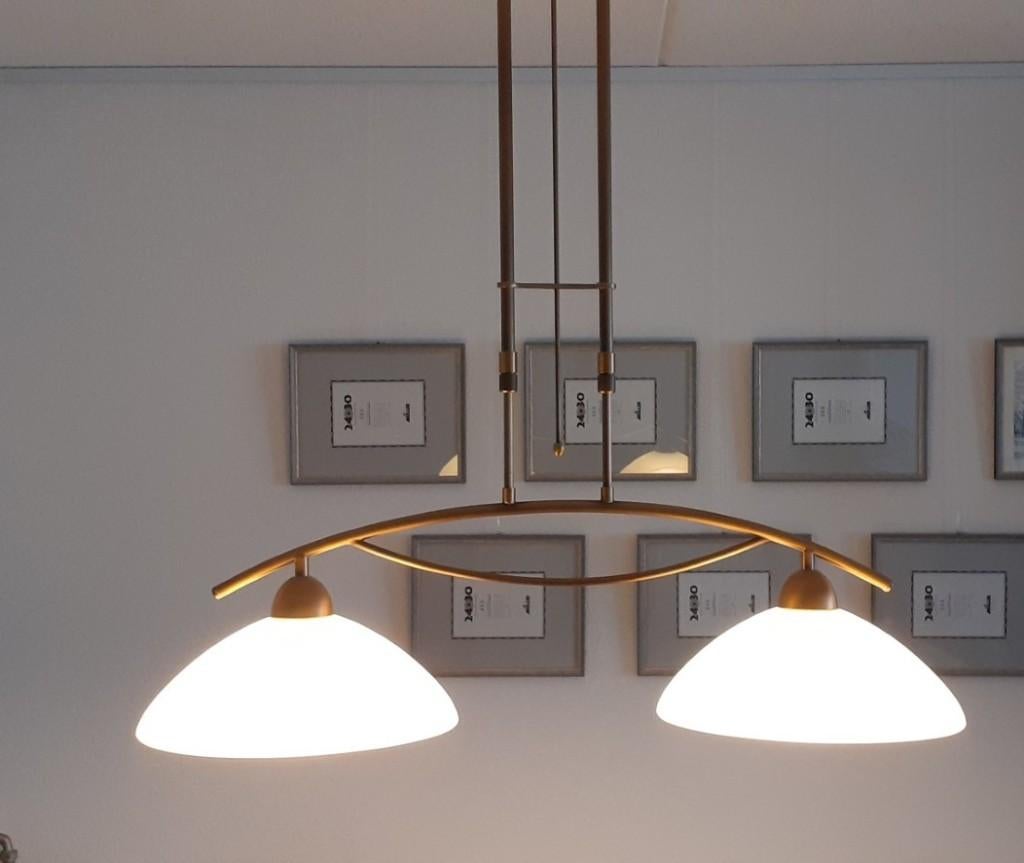 Bronzen/messing plafondlamp, Ophalen, Gebruikt