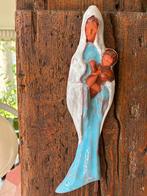 Terra cotta wanddecoratie moeder en kind, Ophalen of Verzenden