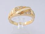 18 karaat Gouden Herenring Ring Diamanten M20, Jw, 20 of groter, Verzenden, Heer