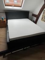 Ikea Malm bed 160/200 zwartbruin, Ophalen, Zwart, Tweepersoons, Zo goed als nieuw