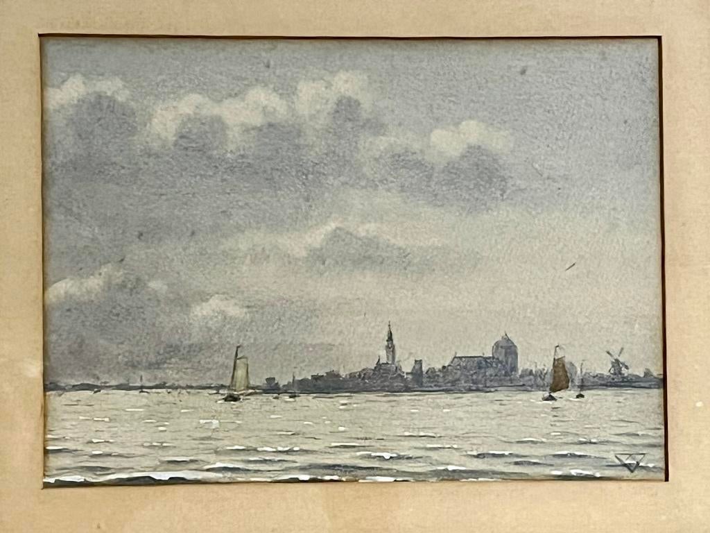Aquarel Willem Voerman, Ophalen of Verzenden