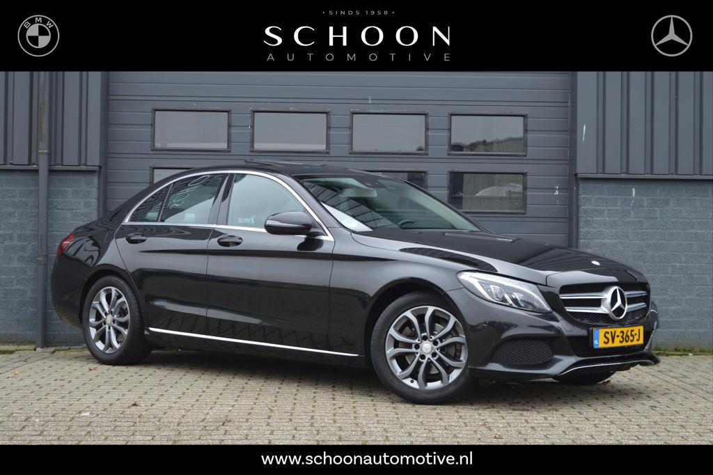 Mercedes-Benz C-Klasse 180 Ambition | SCHUIFDAK | DEALERONDE, Automaat, Met garantie (alle), Leder en Stof, Zwart
