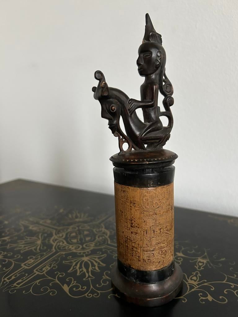 Bijzondere Sumatraanse Batak medicijncontainer, Ophalen of Verzenden