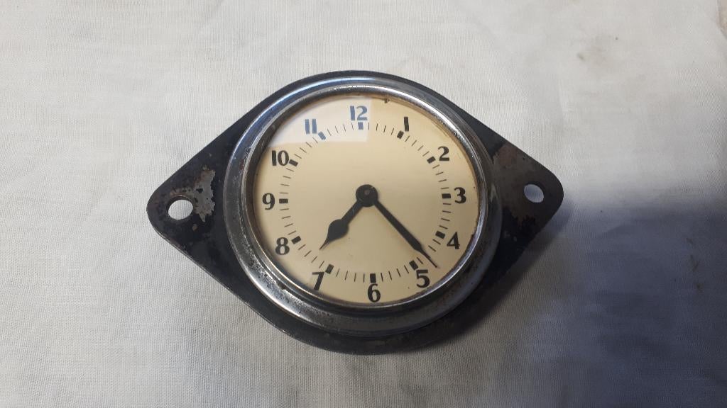 Tijdklokje voor oldtimer Kohler & Laufamholz, Auto-onderdelen, Dashboard en Schakelaars, Gebruikt, Ophalen of Verzenden