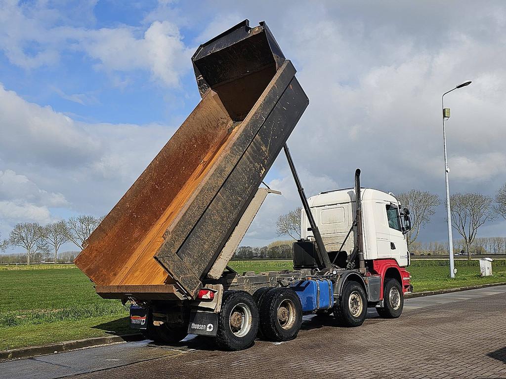 SCANIA R560 8x4 v8 ret. steel, Auto's, Automaat, Euro 5, Cruise Control, Leder