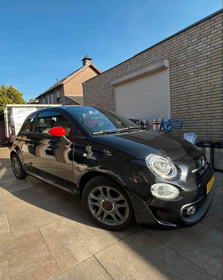 Fiat 500 Sport 2018 | 40.085 km | Zwart/Rood | Nette staat |, Auto's, Fiat, Benzine, E, Hatchback, Handgeschakeld, Geïmporteerd