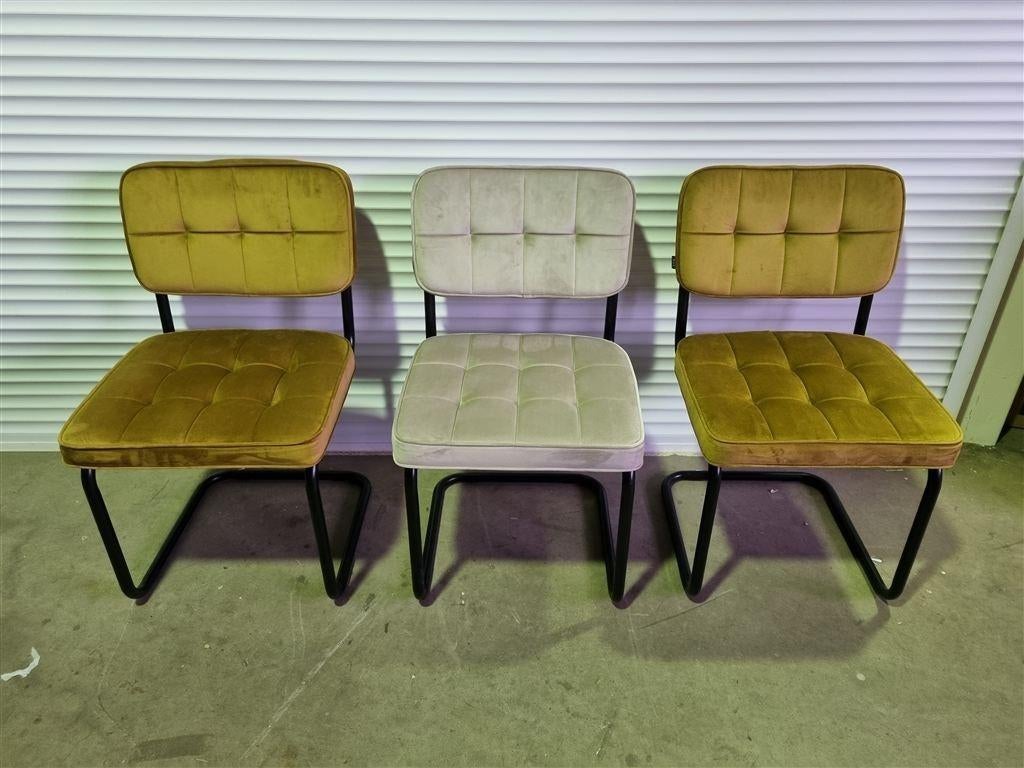 6x Kick Ivy buisframe stoel in 2 verschillende kleuren, Huis en Inrichting, Stoelen, Ophalen, Overige kleuren, Zo goed als nieuw