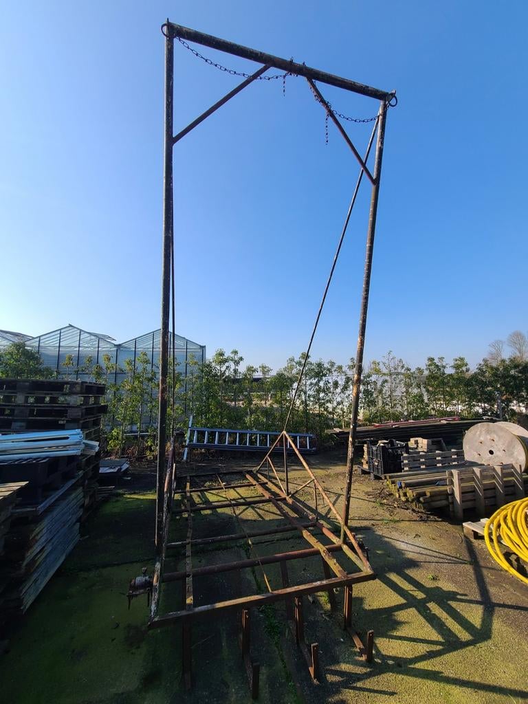 Stalen ophaalbrug 5m lang, 1,5m breed, Ophalen, Gebruikt, 250 mm of meer, Overige typen