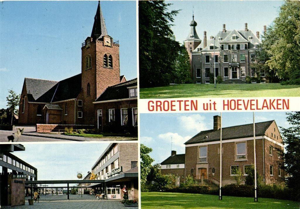 Groeten uit Hoevelaken - 4 afb - gelopen, Ophalen of Verzenden, Voor 1920, Gelopen, Friesland