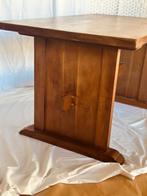 Kloostertafel eettafel hout brutalisme 140 lang, Huis en Inrichting, Tafels | Eettafels, Ophalen, Gebruikt, 100 tot 150 cm, Eikenhout