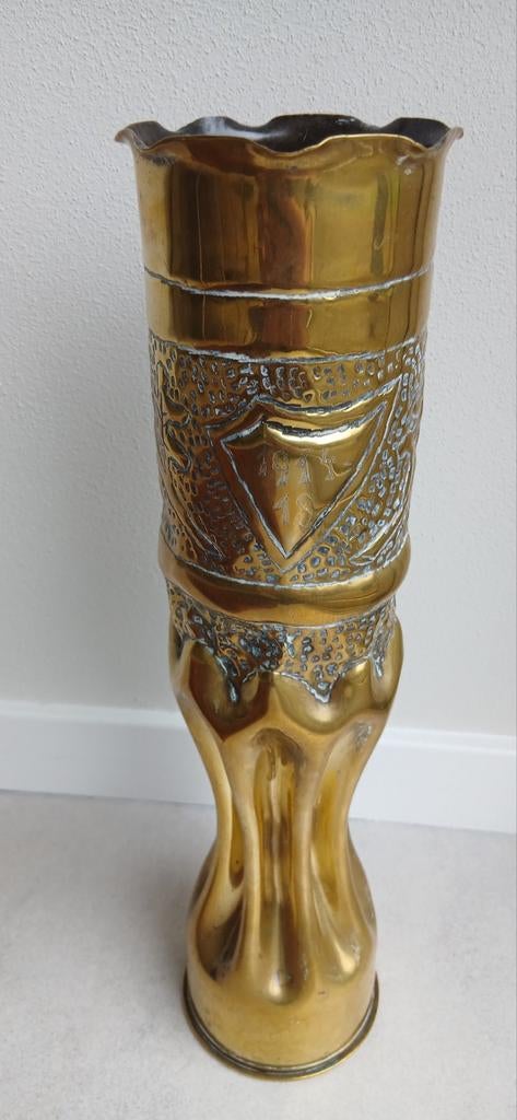 Trench art huls Eerste Wereldoorlog, Verzamelen, Ophalen of Verzenden