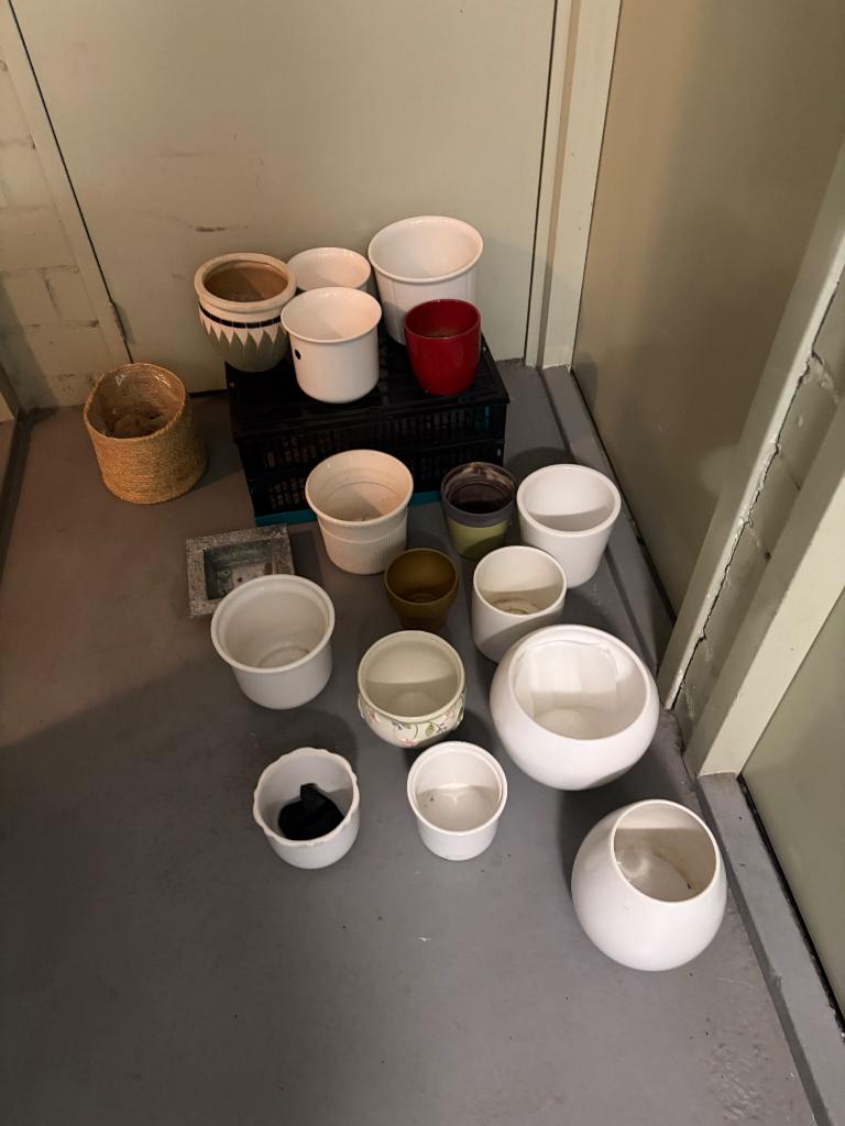 Bloempotten diverse, Ophalen, Rond, Aardewerk, Minder dan 40 cm