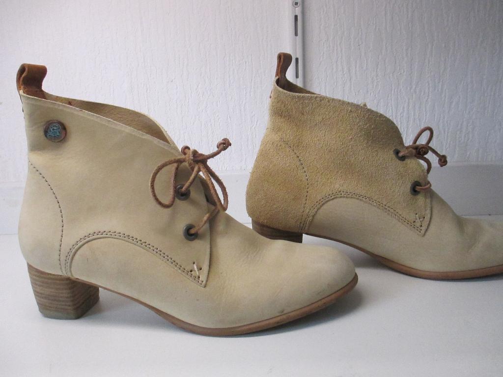 leren enkellaarsjes maat 39, Kleding | Dames, Ophalen, Gedragen, Beige