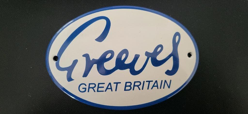 Emaille deur bordje Greeves voor de motor liefhebber, Ophalen of Verzenden, Nieuw, Motoren