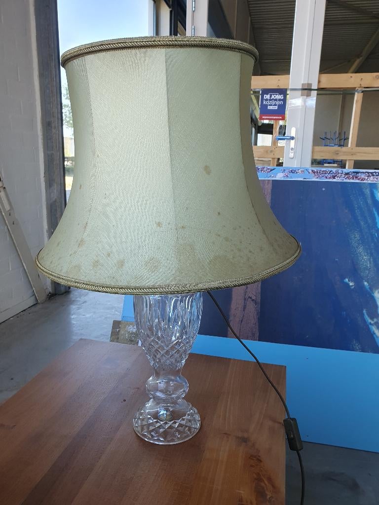 vintage kristallen tafellamp, Ophalen of Verzenden, Gebruikt, Overige materialen, 50 tot 75 cm