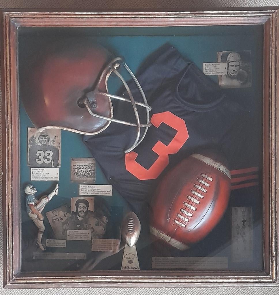 Vintage Football Memorabilia Shadowbox, Ophalen, Zo goed als nieuw, Overige sporten, Overige typen
