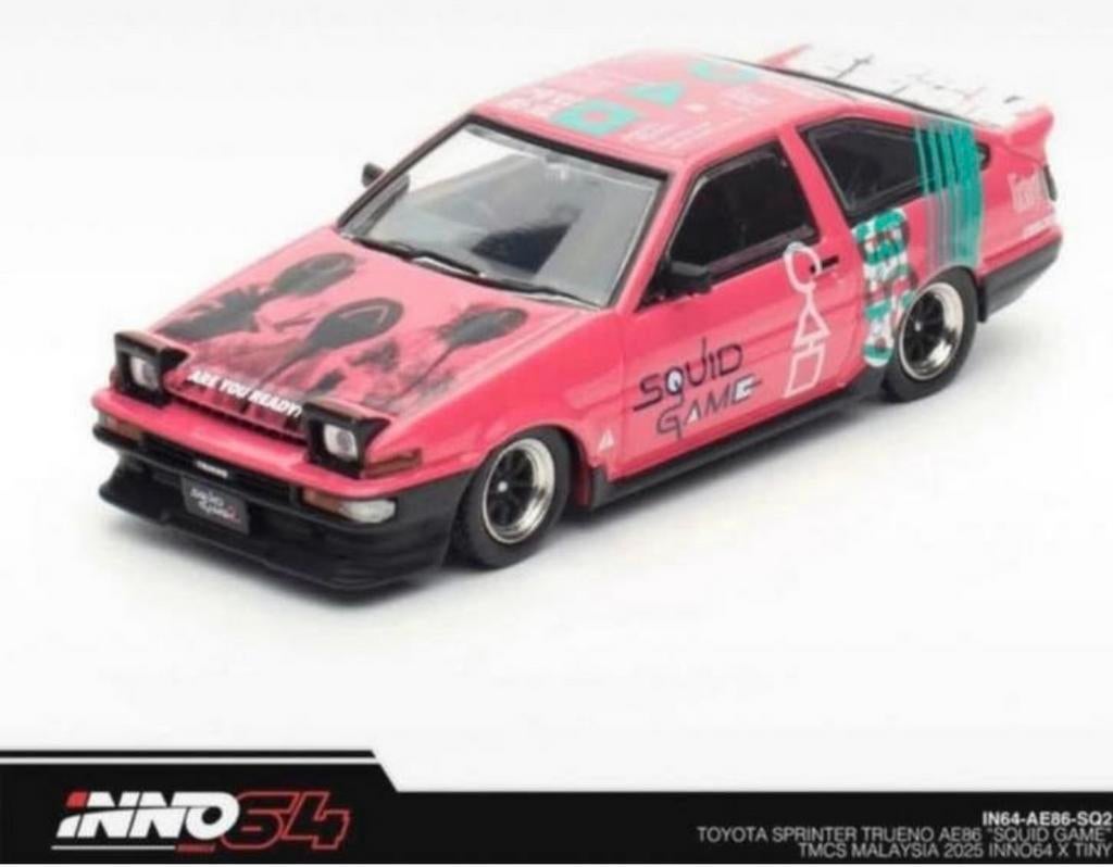 Inno64 Toyota Sprinter Trueno AE86 “Squid Game”, Ophalen of Verzenden, Nieuw, Auto