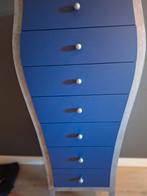 Metalen ladekast met houten lades - 7 lades, Gebruikt, 5 laden of meer, 100 tot 150 cm, 50 tot 100 cm