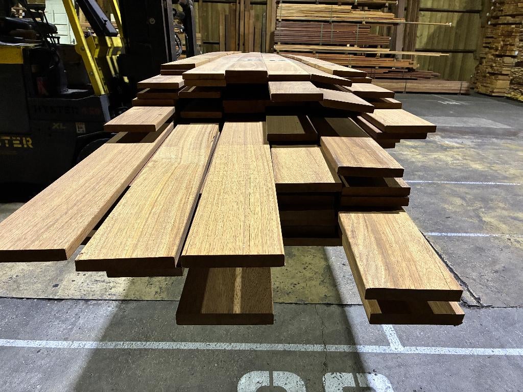 Vlonderplanken-planken-Hardhout-Basralocus-21x145mm, Tuin en Terras, Ophalen, Nieuw, Hout