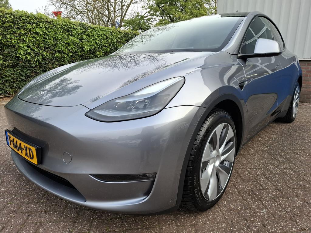 Tesla Model Y Long Range AWD 75 kWh MARGE ENHANCED PANODAK, Auto's, Tesla, Gebruikt, Verwarming stoelen achter, Vierwielaandrijving