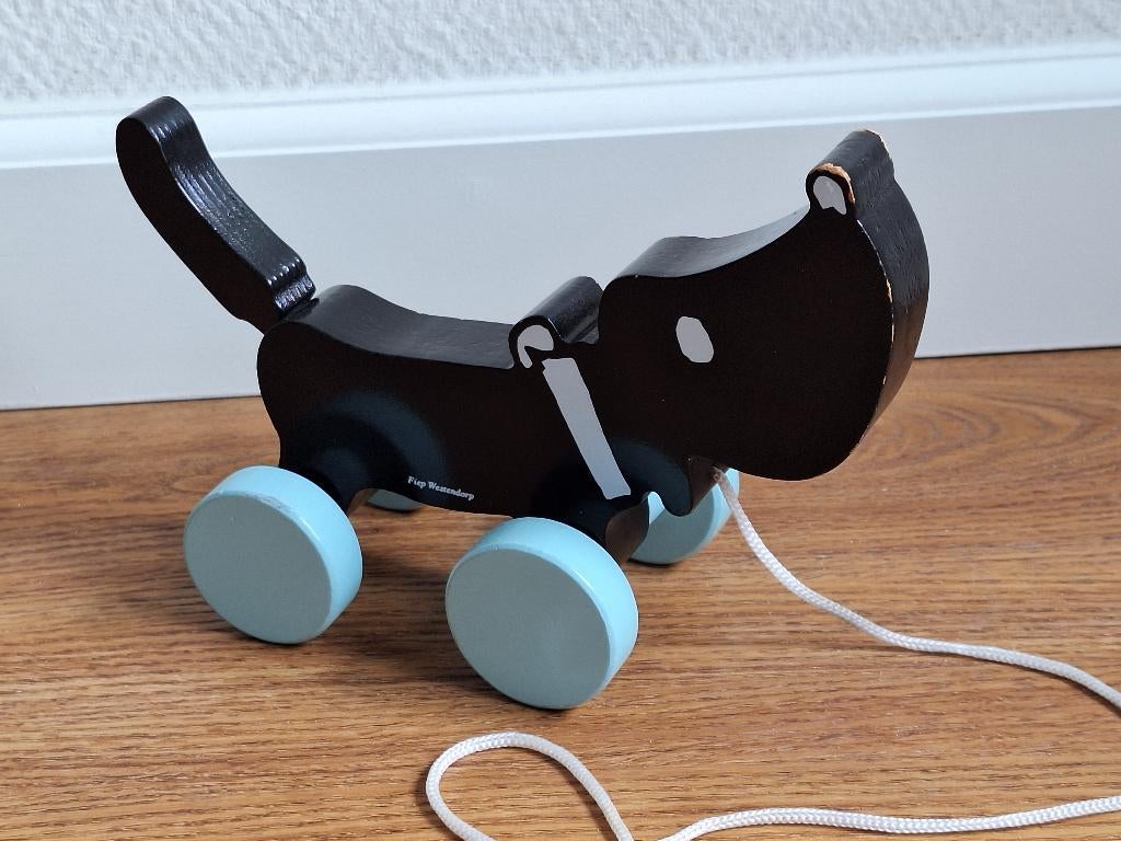 Houten loophond Takkie, Kinderen en Baby's, Speelgoed | Houten speelgoed, Ophalen of Verzenden, Gebruikt