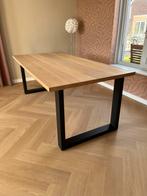 Eettafel eiken fineer (200x100 cm), Huis en Inrichting, Tafels | Eettafels, Ophalen, Gebruikt, 100 tot 150 cm, Eikenhout