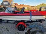 Boot met motor en trailer - opknapper, ook los te koop, Watersport en Boten, Ophalen, Gebruikt, Motor en Techniek, Motorboot