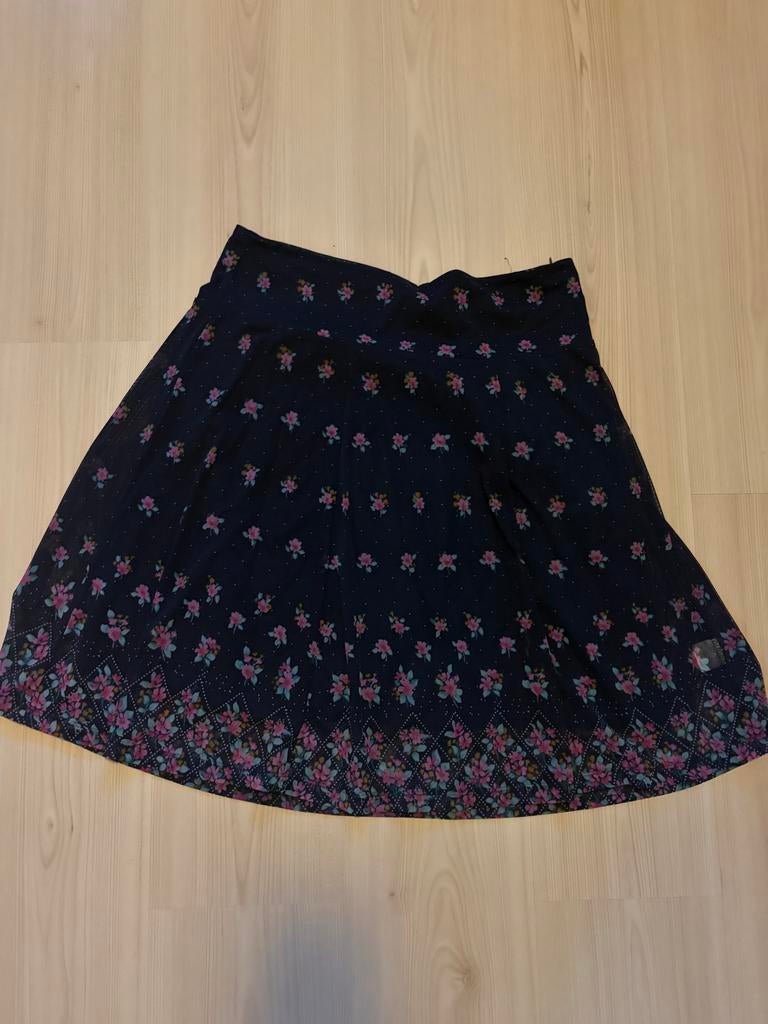 King Louie rok maat L met bloemenprint - Blauw, Kleding | Dames, Blauw, Maat 42/44 (L), Ophalen of Verzenden, Zo goed als nieuw