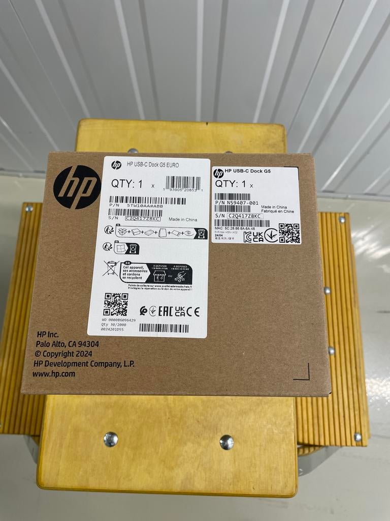 HP USB-C Dock G5 EURO Docking Station - Nieuw in doos, Computers en Software, Dockingstations, Ophalen of Verzenden, Nieuw, Docking station