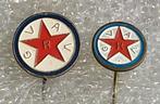 2 Speldjes GVAV - Voetbalclub Groningen, Ophalen of Verzenden, Gebruikt, Sport, Speldje of Pin