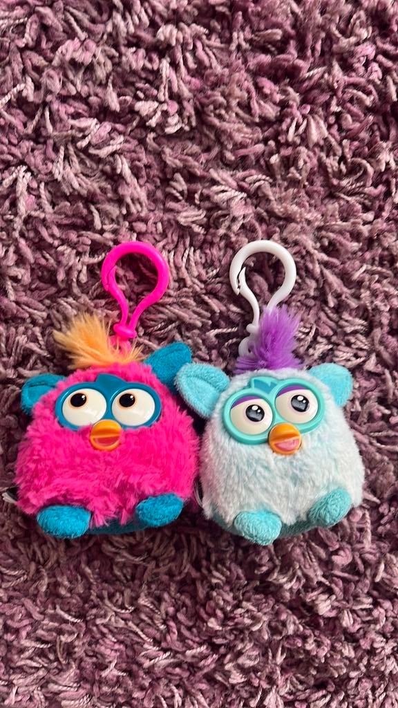 Twee mini furby’s als knuffel of sleutelhanger, Ophalen, Gebruikt, Knuffel of Figuurtje