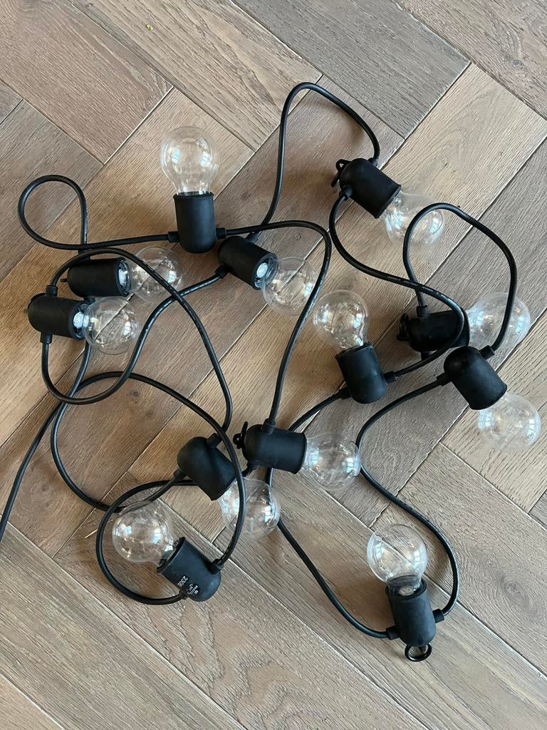 Lichtsnoer - 12 lampjes - Ikea Svartra - buiten/binnen, Ophalen of Verzenden