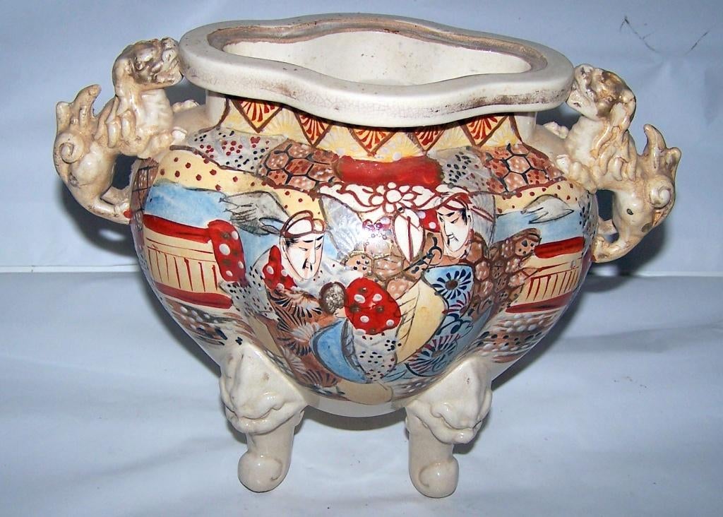 Antieke Japanse Satsuma wierookbrander/vaas. Izgs., Ophalen of Verzenden