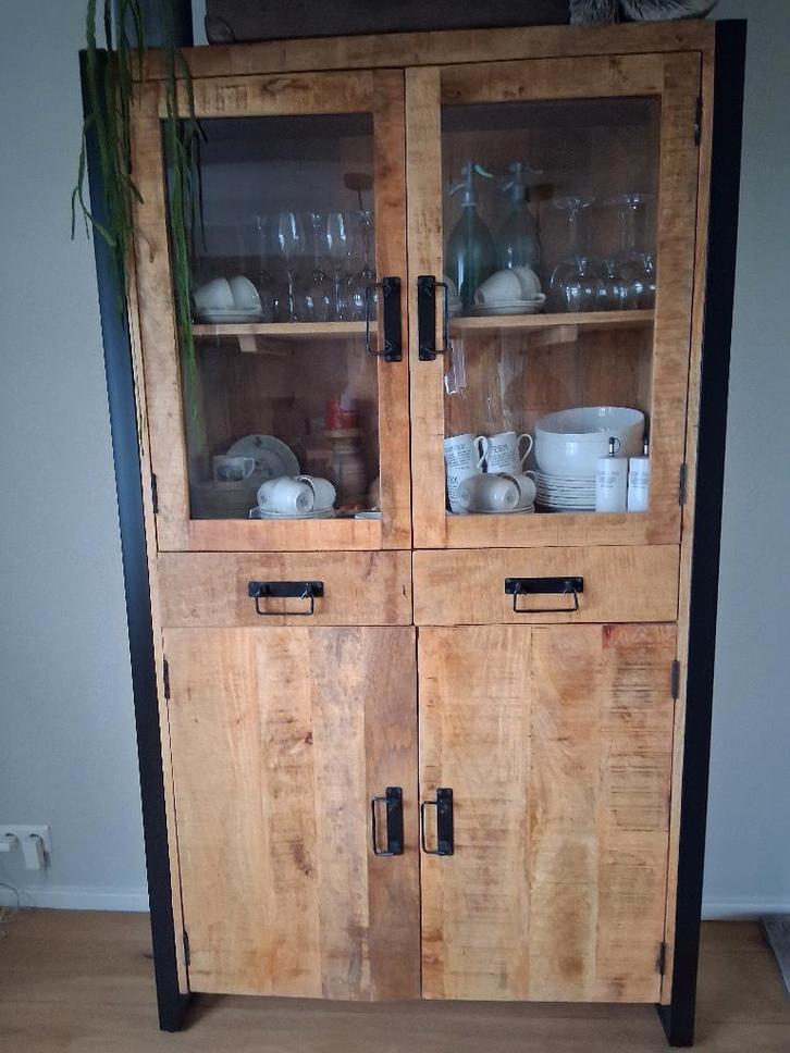 Kast Mangohout, Huis en Inrichting, Kasten | Buffetkasten, Zo goed als nieuw, 150 tot 200 cm, 100 tot 150 cm, 25 tot 50 cm, Met lade(s)