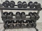 Dumbells Halters Gewichten totaal 204kg + Dumbell rack, Sport en Fitness, Ophalen, Zo goed als nieuw, Dumbbell