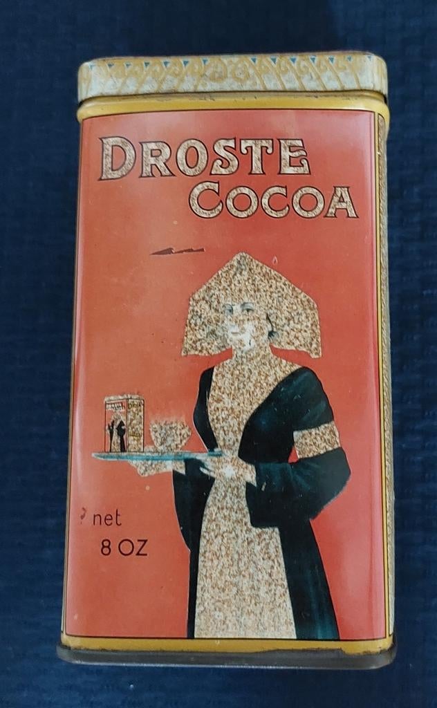 Droste cacao,  oud, klein blikje, Verzamelen, Ophalen of Verzenden, Gebruikt, Overige, Droste