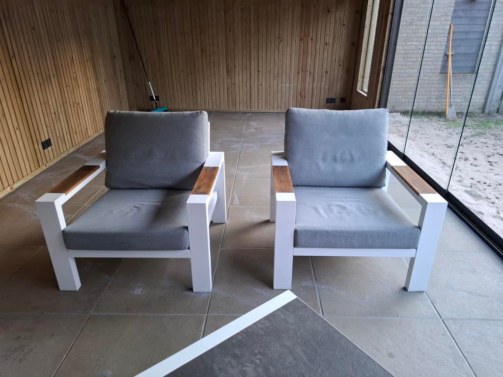 Zeer mooie Royal Seasons Calais loungeset, Ophalen, 5 zitplaatsen, Gebruikt, Aluminium