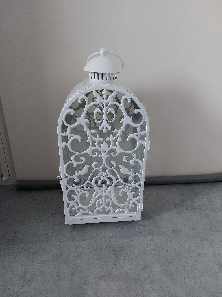 Ikea lantaarn voor kaarsen, Ophalen, Gebruikt, 25 tot 50 cm, Wit