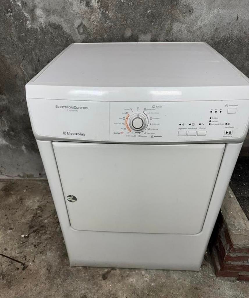 Wasdroger ElectroniControl 7 kilo, Ophalen, Zo goed als nieuw, Luchtafvoer, 85 tot 90 cm